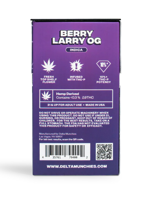 Pre Roll (5 Pack) - Berry Larry OG - INDICA THCP - Delta Munchies