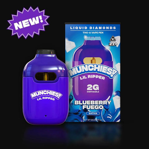 2 ML Disposable - Blueberry Fuego - SATIVA - THCA Liquid Diamond - Delta Munchies