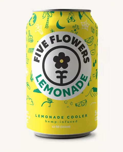 5mg THC & 5mg CBD Cooler - Lemonade - Five Flowers
