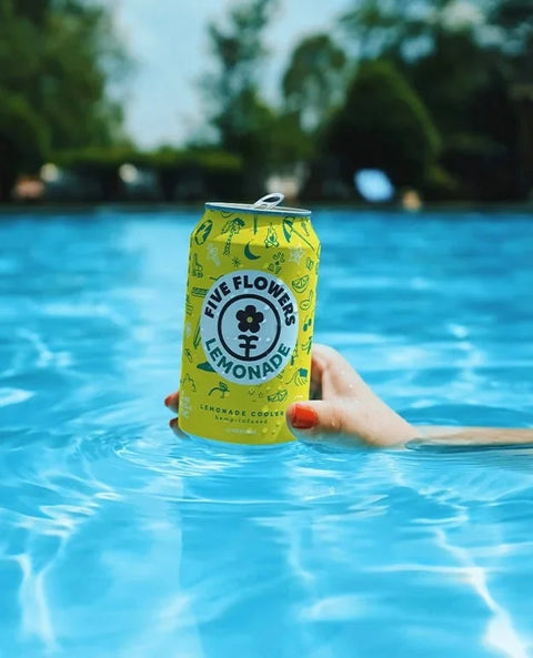 5mg THC & 5mg CBD Cooler - Lemonade - Five Flowers
