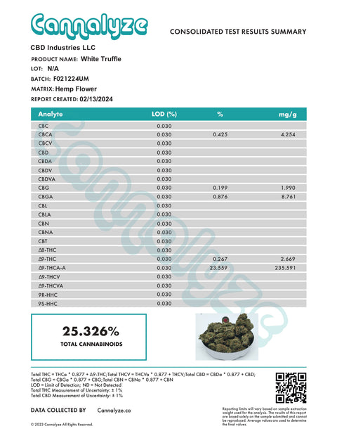 White Truffle - THCA 24% (INDICA) - Bud Hugs