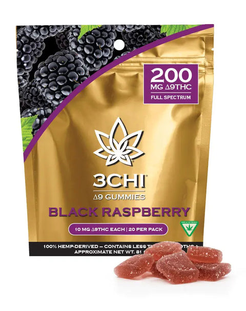 200 mg - Gummies Black Raspberry - D9 - 3Chi