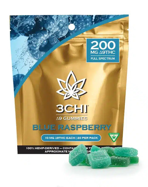 200 mg - Gummies Blue Raspberry - D9 - 3Chi