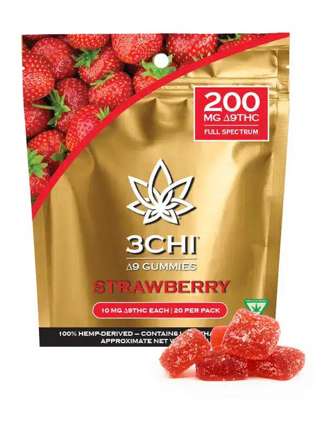 200 mg - Gummies Strawberry - D9 - 3Chi