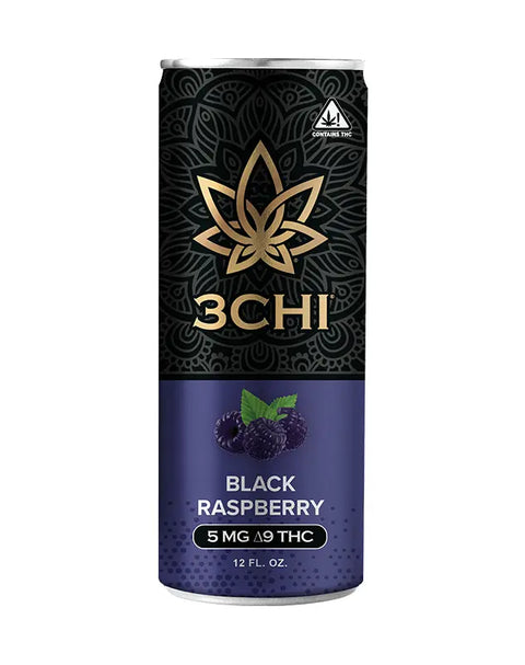 5mg THC Seltzer - Black Raspberry - 3Chi