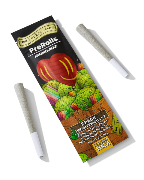 Black Tie - Air Headz THC-A PreRolled Joints (2-Pack) - HYBRID