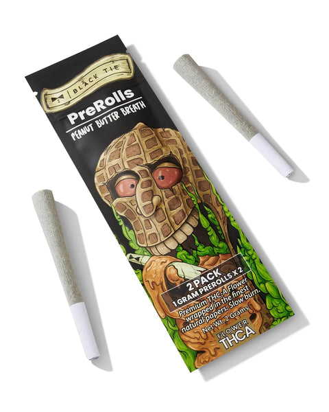 Black Tie - Peanut Butter Breath - THC-A PreRolled Joints (2-Pack) - HYBRID