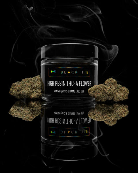 3.5 Grams - BLUE SLUSHIE - THCa Flower – Premium INDICA Hybrid - Black Tie