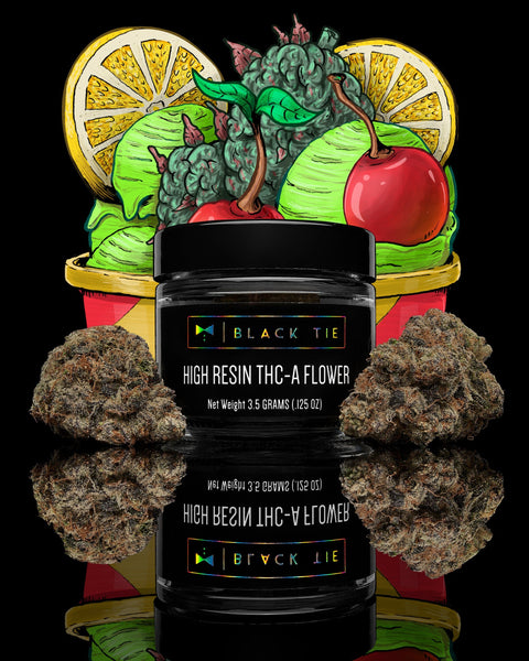 1 Gram LEMON CHERRY GELATO - THCa Flower – (PREMIUM INDOOR) INDICA / HYBRID - Black Tie