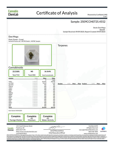3.5 Grams - Don Mega - THCA 33% (HYBRID) - Bud Hugs