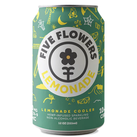 10mg THC & 10mg CBD Cooler - Lemonade - Five Flowers