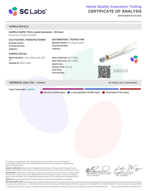 1 Gram Pod Starter Kit - THCA LIVE RESIN + LIQUID DIAMONDS - OG Kush (INDICA) - MHC