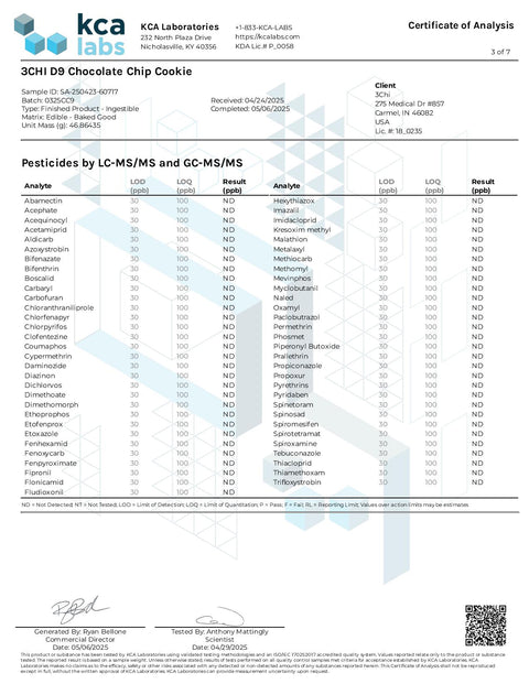 25 mg - Cookie Chocolate Chip - D9 THC - 3Chi