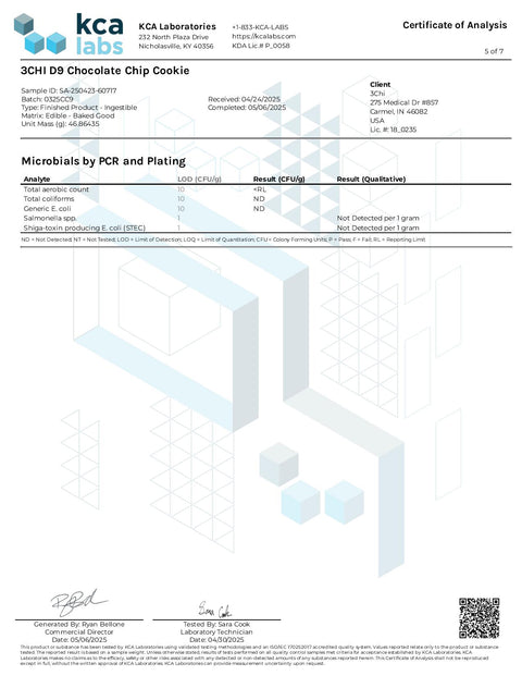 25 mg - Cookie Chocolate Chip - D9 THC - 3Chi