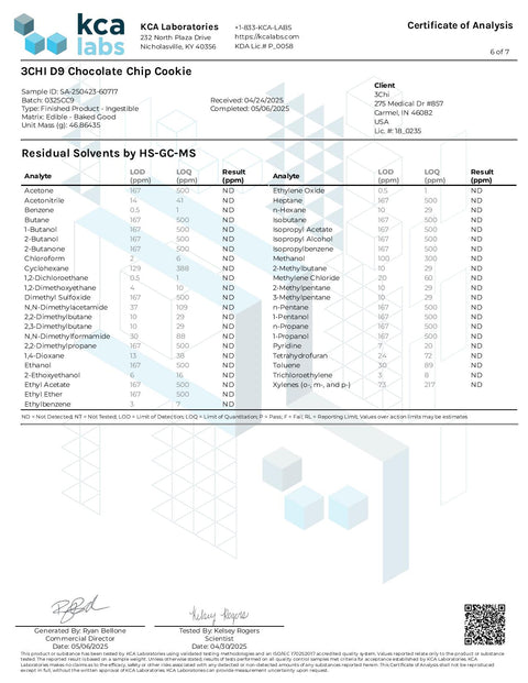 25 mg - Cookie Chocolate Chip - D9 THC - 3Chi