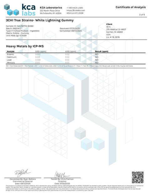 300 mg - Gummies White Lighting - HYBRID - Delta 9 THC - 3Chi
