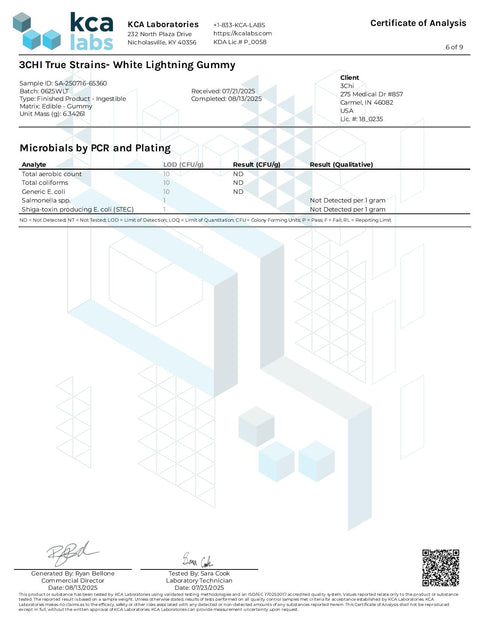 300 mg - Gummies White Lighting - HYBRID - Delta 9 THC - 3Chi