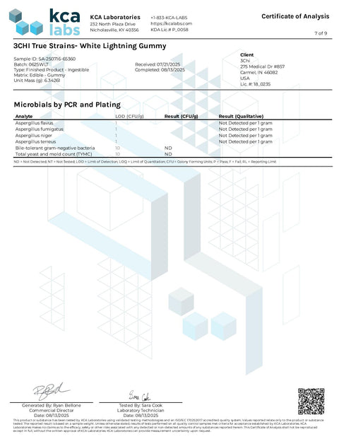 300 mg - Gummies White Lighting - HYBRID - Delta 9 THC - 3Chi