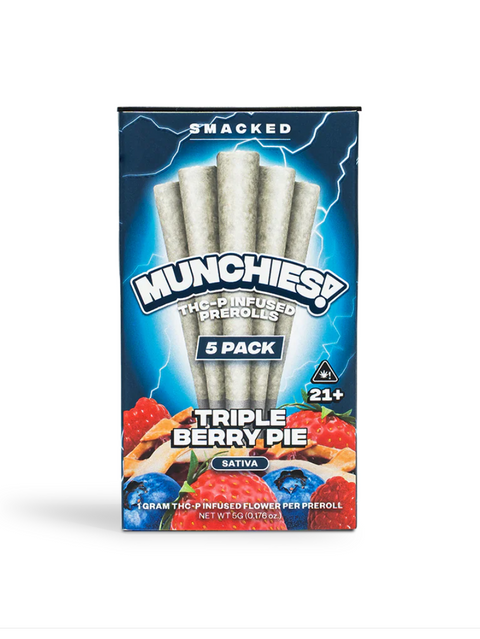 Pre Roll (5 Pack) - Triple Berry Pie - SATIVA THCP - Delta Munchies