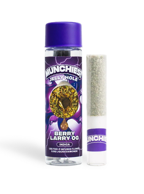 Pre Roll 2g - Berry Larry OG - INDICA - THCP Diamond Jelly Holes - Delta Munchies