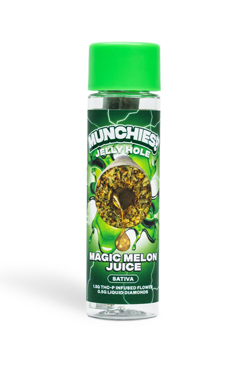 Pre Roll 2g - Magic Melon Juice - SATIVA - THCP Diamond Jelly Holes - Delta Munchies