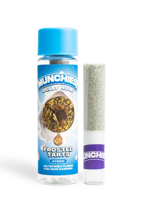 Pre Roll 2g - Frosted Tarts - HYBRID - THCA Diamond Infused Jelly Holes - Delta Munchies