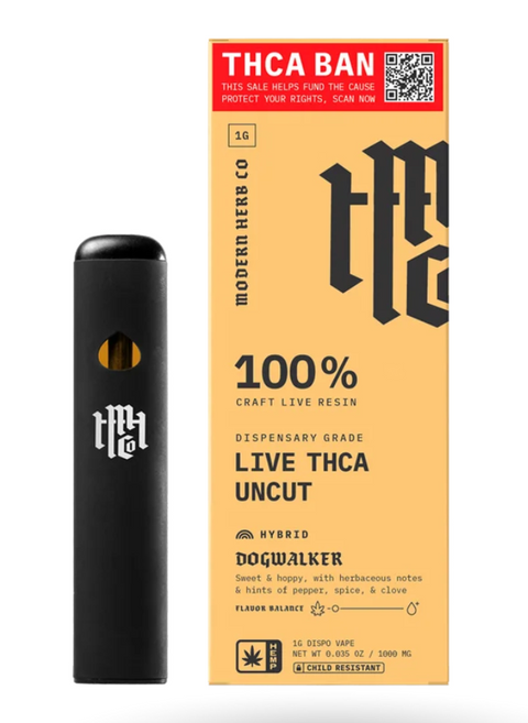1g Disposable LIVE THCA UNCUT - Dog Walker (HYBRID) - MHC