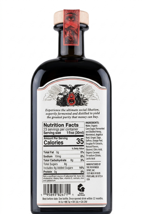 The Pathfinder – Hemp and Root Non-Alcoholic Spirit (23.6 fl oz / 700ml)