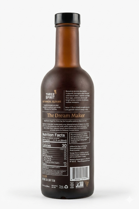 Three Spirit Nightcap - Functional Non-Alcoholic Spirit Alternative (16.9 fl oz)