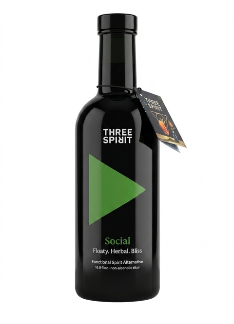 Three Spirit Social Elixir - Functional Non-Alcoholic Spirit Alternative (16.9 fl oz)