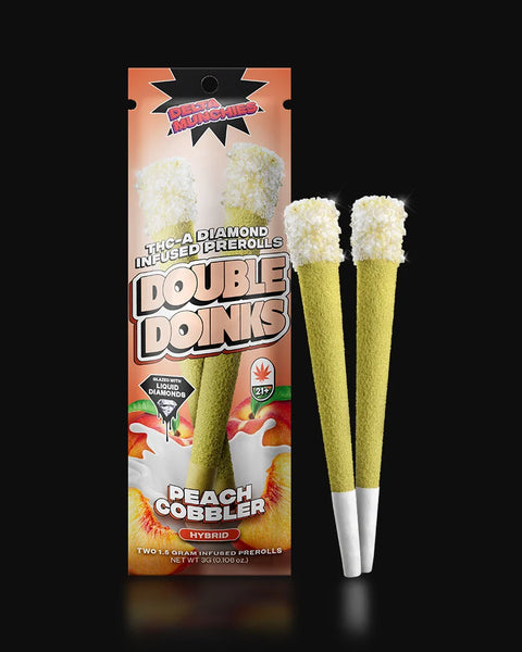 Pre Roll 2 Pack Double Doinks - THCa Diamonds, Kief, Flower - Delta Munchies