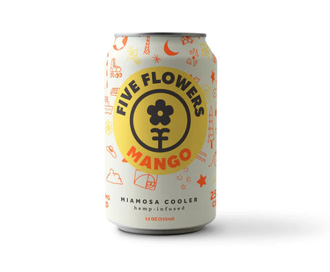 25mg CBD Cooler - Mango - Five Flowers